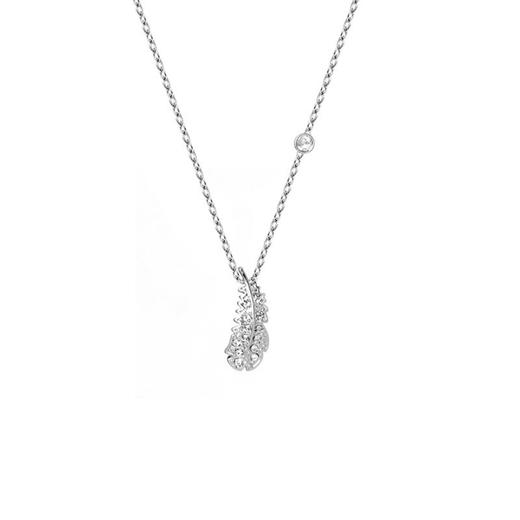 【香港直邮】SWAROVSKI Mini白色羽毛链坠，镀白金色5512365 商品图0