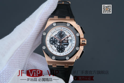 JF爱彼26400。克隆原装3126机械计时机芯！原装正品1:1开模，尺寸重量无差距！全功能计时！硅胶表带，男士手表，透底 商品图0