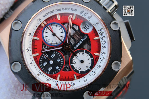 JF爱彼26400。克隆原装3126机械计时机芯！原装正品1:1开模，尺寸重量无差距！全功能计时！硅胶表带，男士手表，透底 商品图3