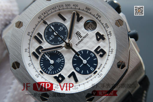 JF爱彼皇家橡树离岸型26470st。克隆原装3126多功能计时机械机芯！原装正品1:1开模，42mm直径，尺寸重量做工无差距！全功能计时！皮表带，男士手表，自动机械机芯，密底 商品图3