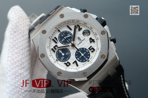 JF爱彼皇家橡树离岸型26470st。克隆原装3126多功能计时机械机芯！原装正品1:1开模，42mm直径，尺寸重量做工无差距！全功能计时！皮表带，男士手表，自动机械机芯，密底 商品图1