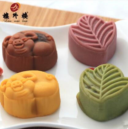 百年老店·楼外楼中秋节名楼望月礼盒桃山皮奶黄流心月饼600g 商品图1