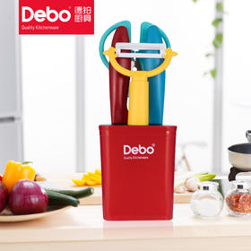 Debo德铂萨曼塔水果刀不锈钢瓜刨组合5件套