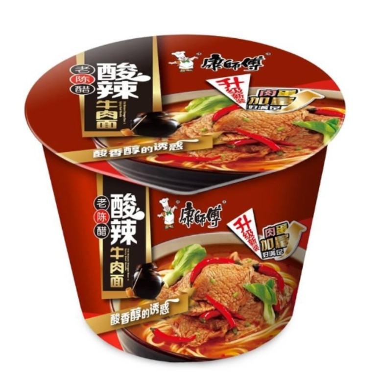 康师傅酸辣牛肉面/桶