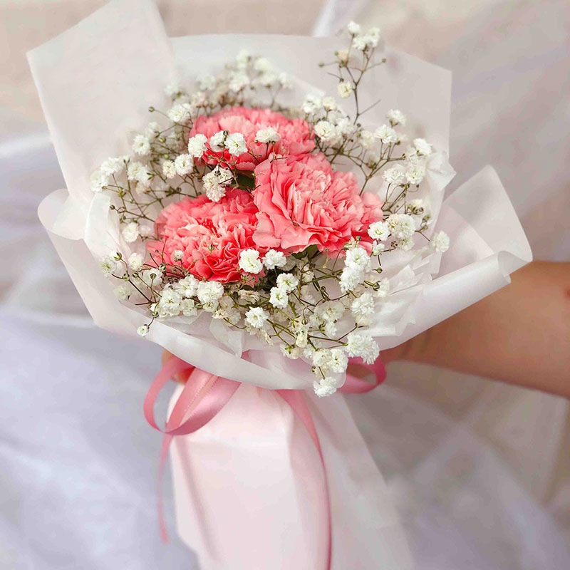 向日葵玫瑰康乃馨混搭小花束-教师节送花小捧花束公司