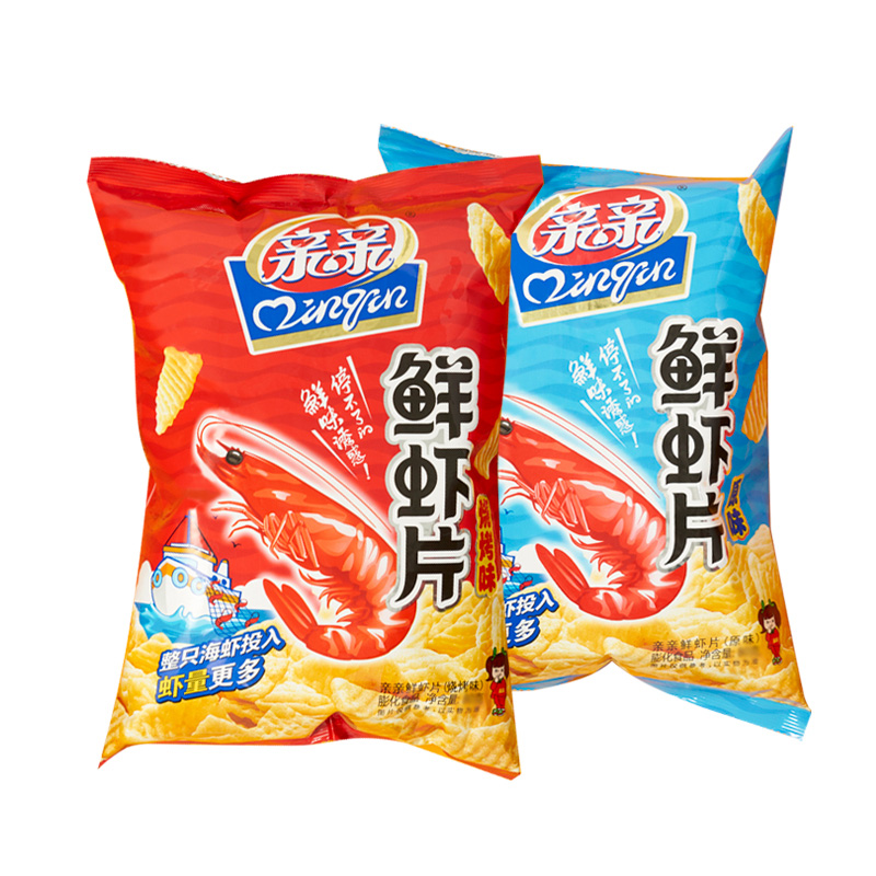 亲亲鲜虾片 40g*9包零食大礼包 办公室休闲零食
