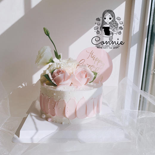 鲜花粉白玫瑰粉色渐变 商品图0