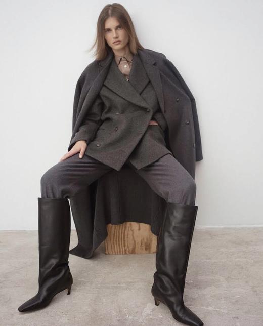 Toteme 19AW 炭灰色VOLTERRA双排扣西装夹克 商品图0