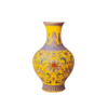 粉彩黄地缠枝花鱼纹瓶 商品缩略图0