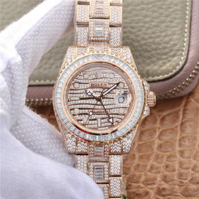 TW劳力士格林尼治型II的密镶钻特别款——ROLEX116769TBR-74779B完美还原史上最昂贵的劳力士满天星腕表。