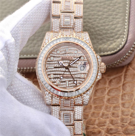 TW劳力士格林尼治型II的密镶钻特别款——ROLEX116769TBR-74779B完美还原史上最昂贵的劳力士满天星腕表。 商品图0