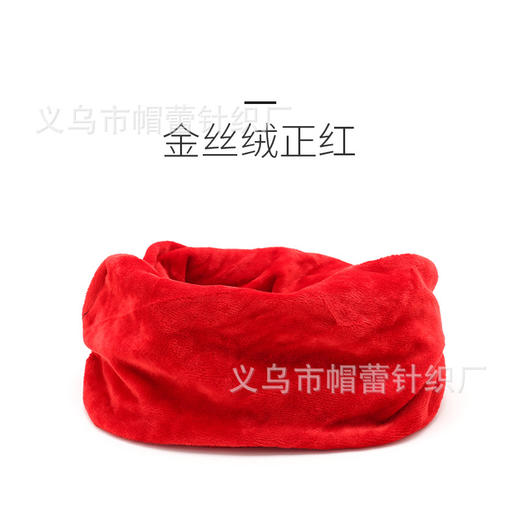 冬天围脖男女双层加毛加厚金丝绒头套围脖骑行防风寒保暖女士脖套 商品图9
