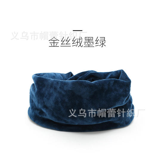 冬天围脖男女双层加毛加厚金丝绒头套围脖骑行防风寒保暖女士脖套 商品图6