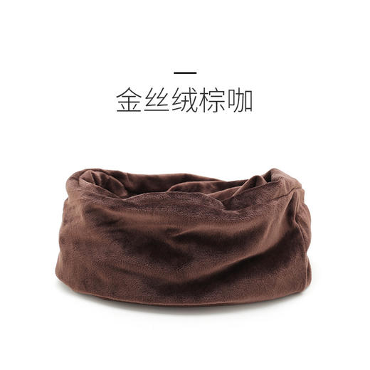 冬天围脖男女双层加毛加厚金丝绒头套围脖骑行防风寒保暖女士脖套 商品图2