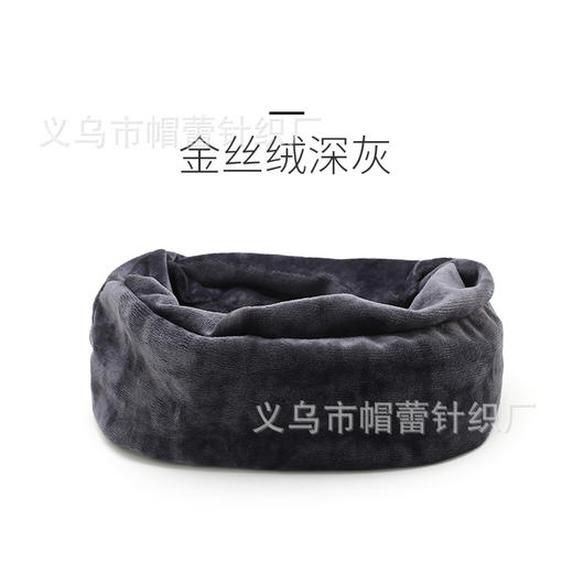 冬天围脖男女双层加毛加厚金丝绒头套围脖骑行防风寒保暖女士脖套 商品图12