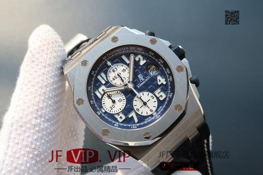 JF爱彼皇家橡树离岸型26170。克隆原装3126多功能计时机械机芯！原装正品1:1开模，42mm直径，尺寸重量做工无差距！全功能计时！皮表带，男士手表，自动机械机芯，密底 商品图1