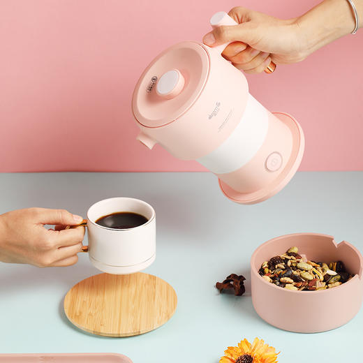 德尔玛DEERMA茱萸粉折叠电热水壶DH200 商品图3