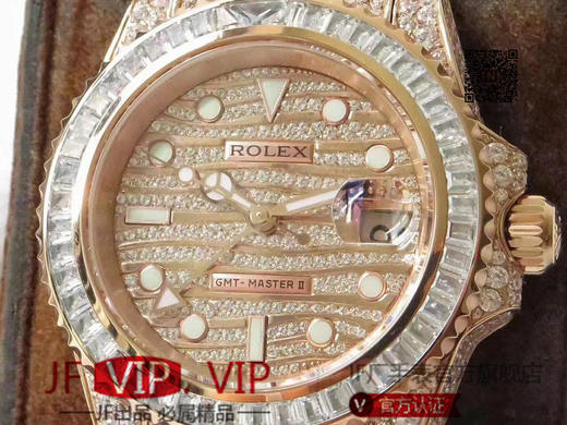 TW劳力士格林尼治型II的密镶钻特别款——ROLEX116769TBR-74779B完美还原史上最昂贵的劳力士满天星腕表。 商品图5