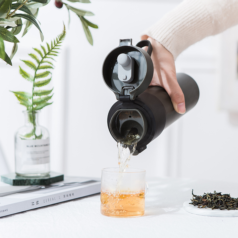 【丹麦PO：超轻升级款泡温杯】丹麦PO保温杯大容量茶水分离泡茶杯过滤真空不锈钢便携水杯子男女 470ml