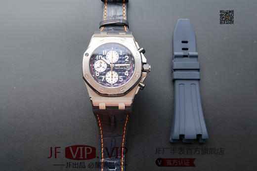 JF爱彼皇家橡树离岸型26170。克隆原装3126多功能计时机械机芯！原装正品1:1开模，42mm直径，尺寸重量做工无差距！全功能计时！皮表带，男士手表 商品图7