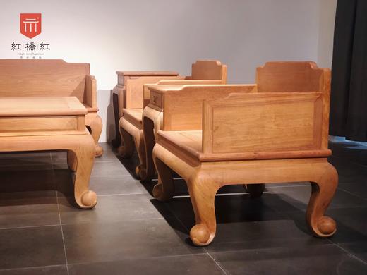 红桥红  家具严选  缅甸花梨(大果紫檀）  【抱珠沙发十件套】 商品图4