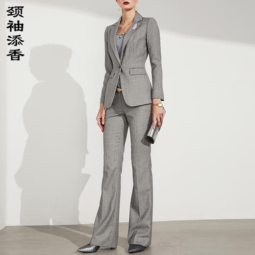 颈袖添香-套裤-J83A3374颈袖添香新款时尚正装商务西装气质女士职场装套裤女装J83A3374 商品图0