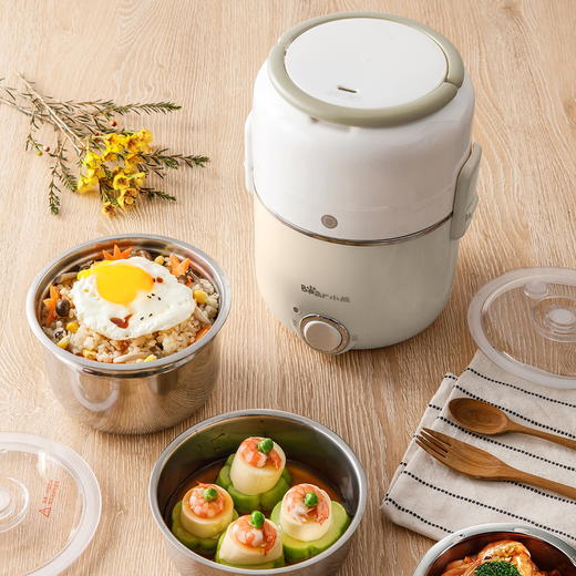 Bear/小熊 电热饭盒三层可插电加热保温热饭蒸煮宿舍DFH-B16T3 商品图4