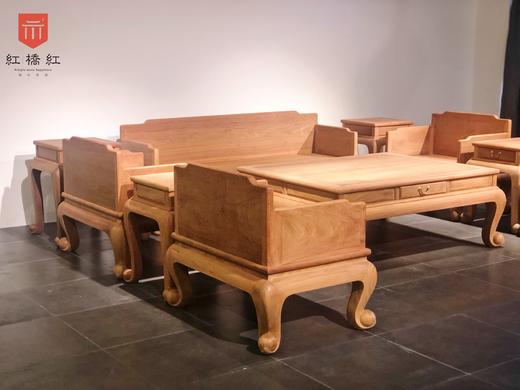 红桥红  家具严选  缅甸花梨(大果紫檀）  【抱珠沙发十件套】 商品图7