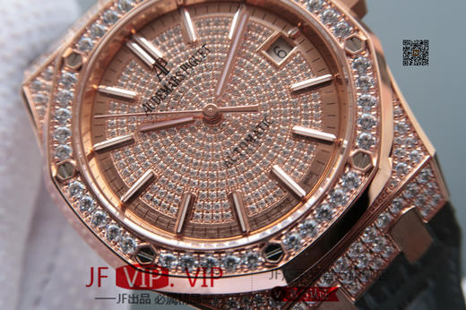 爱彼皇家橡树15402（15400的满天星款），原装正品开模表壳，连每一颗螺丝，刻度丁，LOGo和原装都一样，原装克隆3120全自动机械机芯，手工镶嵌捷克水钻，色泽亮度与原装非常接近！ 商品图2