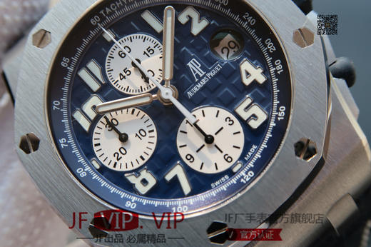 JF爱彼皇家橡树离岸型26170。克隆原装3126多功能计时机械机芯！原装正品1:1开模，42mm直径，尺寸重量做工无差距！全功能计时！皮表带，男士手表，自动机械机芯，密底 商品图3