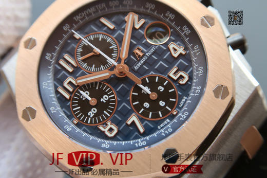 JF爱彼皇家橡树离岸型26170。克隆原装3126多功能计时机械机芯！原装正品1:1开模，42mm直径，尺寸重量做工无差距！全功能计时！皮表带，男士手表 商品图2