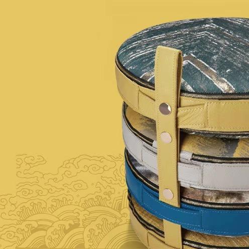 千里江山系列 四款四色 绣墩   故宫宫廷文化携手左右沙发 商品图1