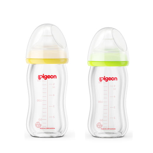 【一般贸易】贝亲—宽口径玻璃奶瓶160ml（绿色）/ （黄色）AA72+AA73 商品图0