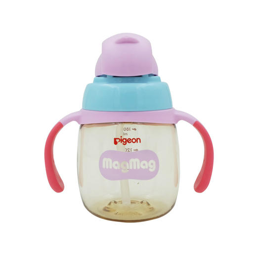 【一般贸易】贝亲 MagMag PPSU阶段式训练吸管杯（新鲜粉）DA109 商品图0