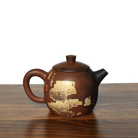 建水紫陶 三金壶