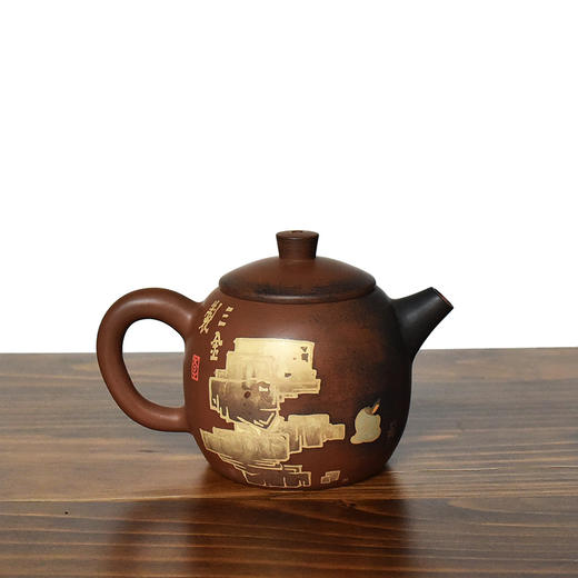 建水紫陶 三金壶 商品图0