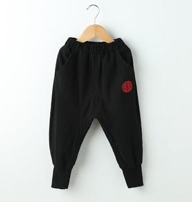 【童装】秋冬季新款棉麻长裤