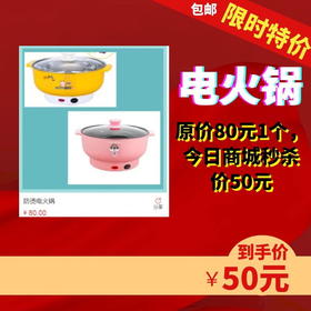 50元专享-1个电火锅（颜色随机）