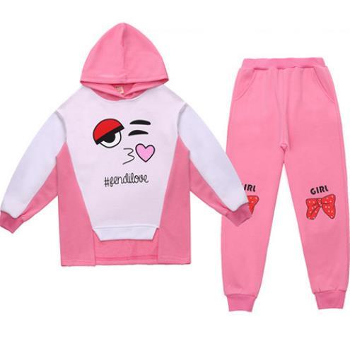 【童装】撞色连帽卫衣长裤洋气套装潮 商品图2