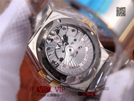 VS新品欧米伽：间金星座38mm，机芯唯一对版版本，认准自产8500 快调时针转换日期功能，女士腕表，自动机械机芯，精钢表带 商品图6