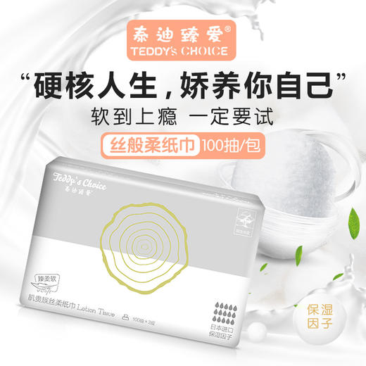 泰迪臻爱 臻柔软 肌贵族丝柔纸巾 100抽*12包 商品图5