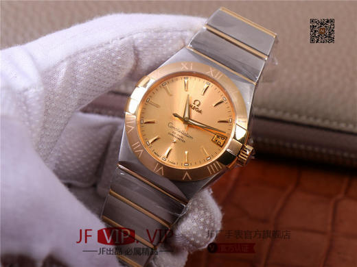 VS新品欧米伽：间金星座38mm，机芯唯一对版版本，认准自产8500 快调时针转换日期功能，女士腕表，自动机械机芯，精钢表带 商品图2