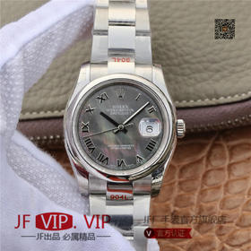 GMF劳士力更​新V2版本。 DATEJUST超级904L最‌强版​本日‌志型36系‎列腕表‎，男士腕表，精钢表带，自动机械机芯，密底。