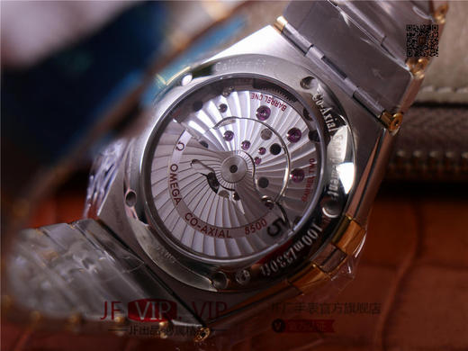 VS新品欧米伽：间金星座38mm，机芯唯一对版版本，认准自产8500 快调时针转换日期功能，女士腕表，自动机械机芯，精钢表带 商品图7