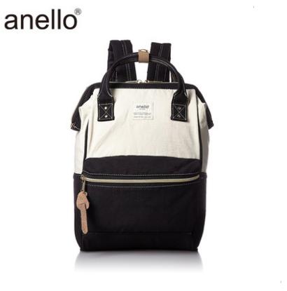 【一般贸易】·anello日本离家出走妈妈包乐天防盗防水大容量书包B0935B 黑白拼接小号 商品图1