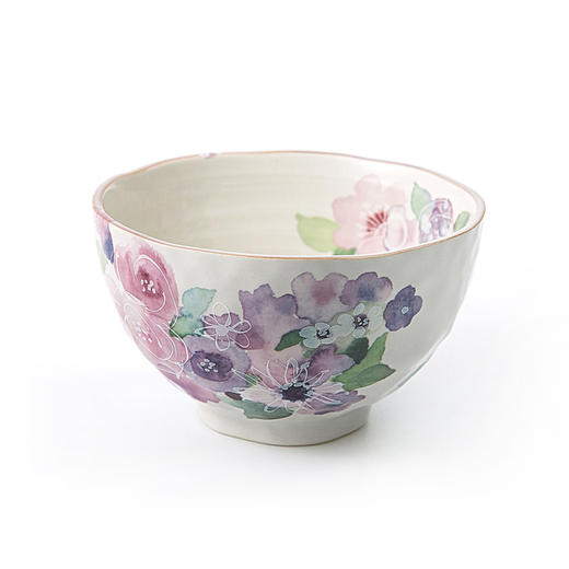 日本原产ceramic 蓝美浓烧米饭碗陶瓷碗餐具花工房1个装 商品图1