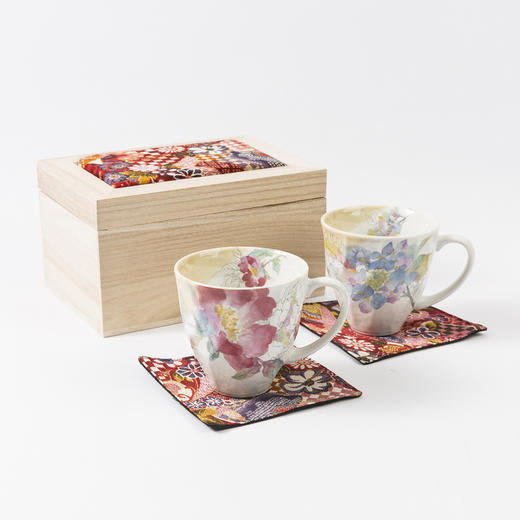 日本原产ceramic 蓝陶瓷情侣杯水杯茶杯2件套 商品图2