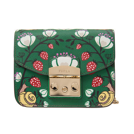 【香港直邮】Furla 芙拉 女士绿色牛皮斜挎包  商品图0