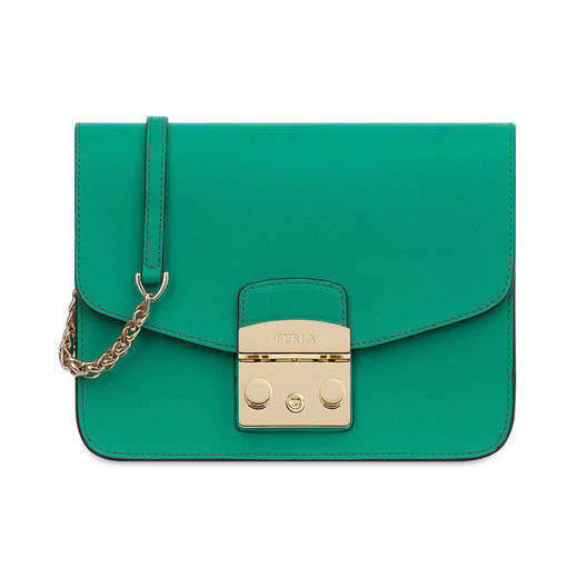 【香港直邮】Furla 芙拉 女士绿色皮革单肩包 941947 商品图0