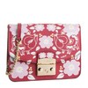 【香港直邮】QH Furla 芙拉 女士红色皮革粉红花卉图案挎包 996700 商品缩略图0